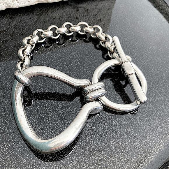 Stainless Steel Wrap Chain Link Bracelet Statement Bracelet Handmade Unique - Picture 5 of 9